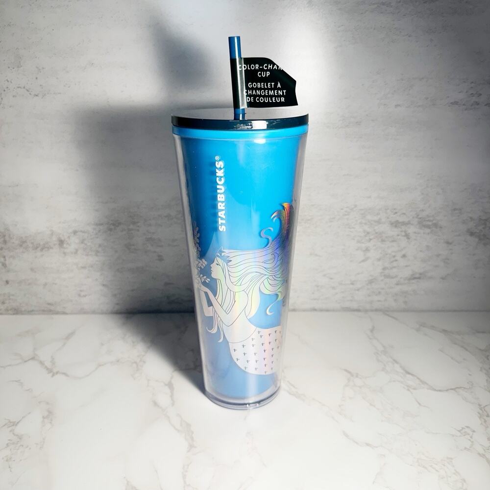 Starbucks Holiday Christmas 2021 Siren Mermaid Color Change Cup 24oz NWT